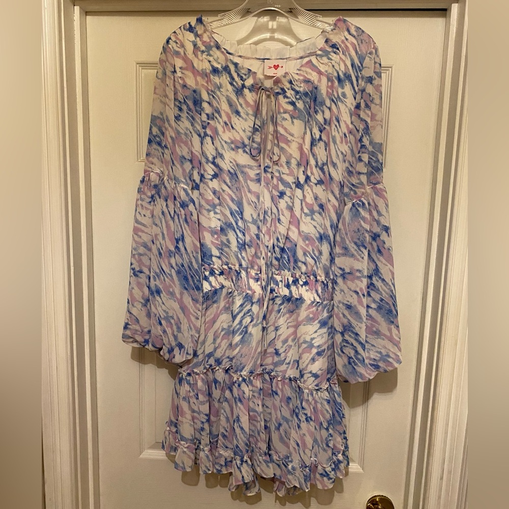 Buddy Love Women’s Dress. Size medium. Color blue, pink, white